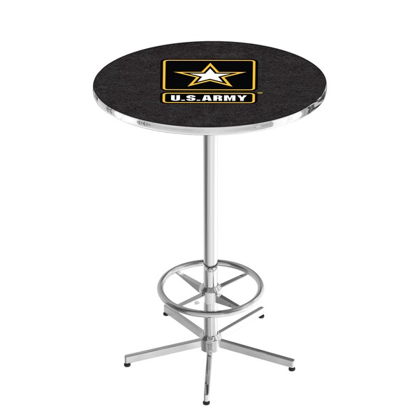 42" Chrome U.S. Army Pub Table